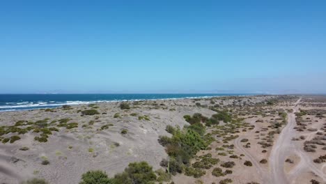 Panoramic-view-of-mexican-beach-Playa-Balandra,-La-Paz,-Mexico