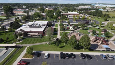 Woodhaven-Police-Department-and-Community-center-in-aerial-view