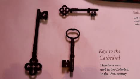 Old-19th-century-keys-displayed-in-St