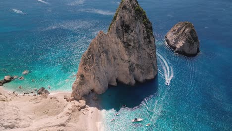 Aerial-view-of-the-Mizithres-rock-formation-in-Ionian-sea