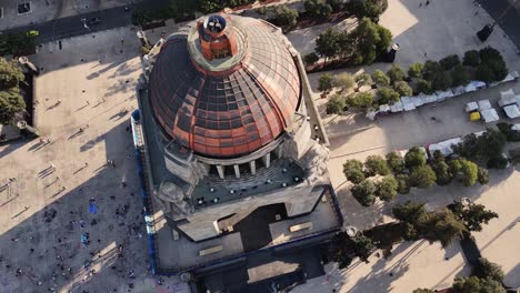 Monumento-Revolucion-from-birdseye-view.-Mexico-City,-Mexico