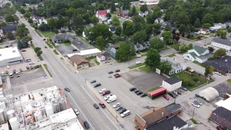 Big-rapids-michigan-drone-aerial-stock-footage