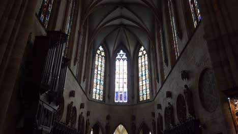 St-Martin's-Church-interior-is-grand-with-fine-carvings-on-the-dome-and-wonderfull-coloured-stained-glass