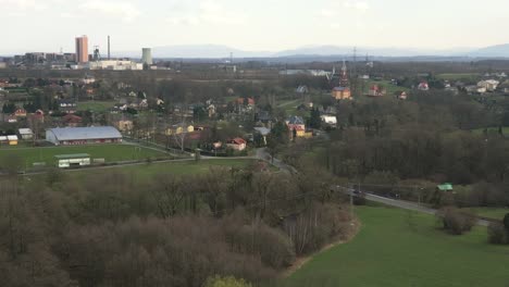 An-aerial-view-of-the-village-of-Stonava-near-Karviná-with-a-large-landmark-of-a-coal-mine