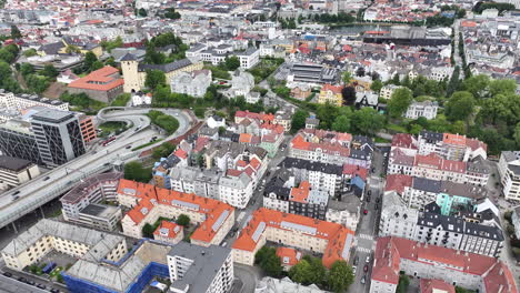 Flying-Above-Bergen,-Norway