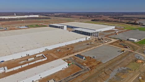 Imágenes-Aéreas-Del-Megacampus-De-Ford,-La-Fabricación-De-Baterías-Y-Vehículos-Eléctricos-De-Blueoval-City-En-Stanton,-Tennessee