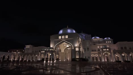 Präsidentenpalast-Qaṣr-Al-Watan,-Abu-Dhabi-–-Nächtlicher-Hyperlapse