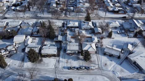 Hermosas-Vistas-Aéreas-Invernales-De-La-Ciudad-De-Winnipeg,-Manitoba,-Canadá