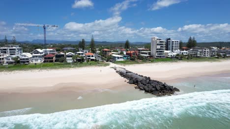 Rock-Groyne-At-The-Beach-In-Palm-Beach,-Gold-Coast,-QLD,-Australia