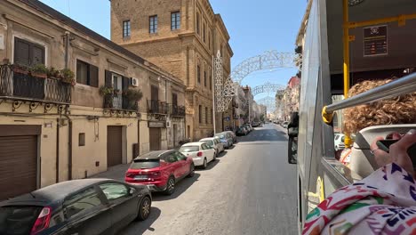 View-from-the-window-of-Hop-on-Hop-off-bus-in-Palermo-city-tour-in-Italy