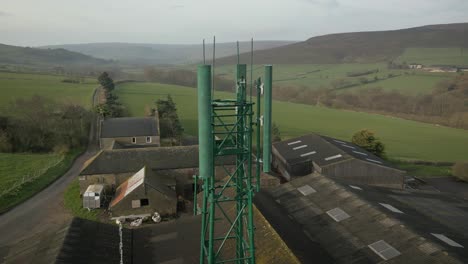 An-aerial-arc-around-recently-installed-mobile-phone-equipment-as-service-is-rolled-out-to-rural-areas-such-as-North-York-Moors