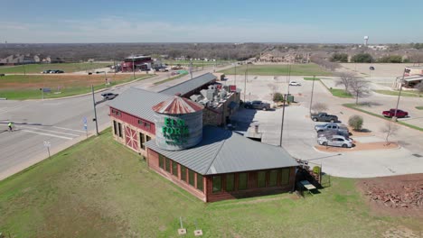This-is-aerial-footage-of-the-Elm-Fork-Taphouse-in-Hickory-Creek-Texas