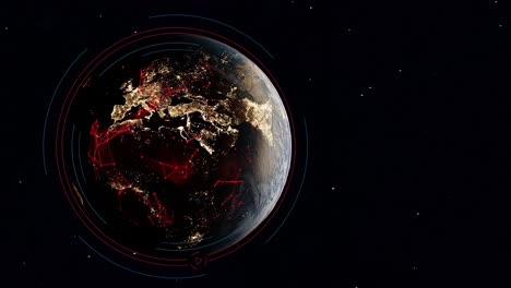 Formas-Y-Líneas-Extranjeras-Rojas-Se-Ciernen-Sobre-El-Continente-Europeo-En-La-Oscuridad.