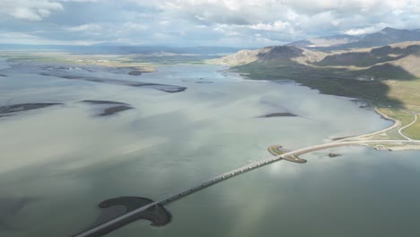 Iceland-ring-route-1-Borgarnes-bridge-crossing-Borgarfjörður