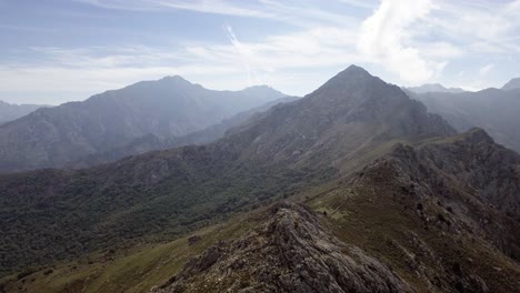 Aerial-of-wild-mountain-scenery-in-Corsica
