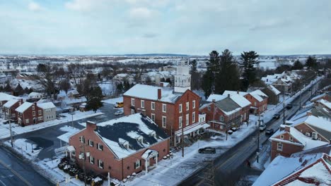 Aerial-rising-shot-of-a-rural-American-landscape