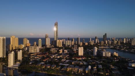 Aerial-view-of-the-Queensland-suburb-Isle-of-Capri-and-the-icon-Gold-Coast-high-rise-skyline