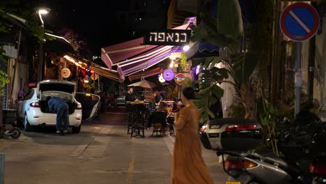 Scenes-of-daily-life-of-Israeli-citizens-in-a-street-alley