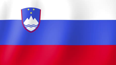 Animación-De-La-Bandera-De-Eslovenia-Ondeando-Al-Viento.