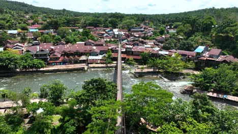 Bukit-Lawang-village,-located-Gunung-Leuser-National-Park,-North-Sumatra