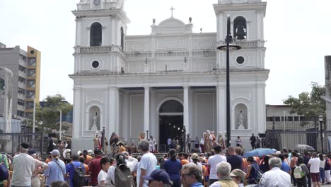 Crowd-Forming-Outside-Church-for-Crucifixion-Reenactment-on-Good-Friday