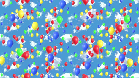 Ballon-Geburtstag-Feier-Kinder-Hintergrund-Schleife