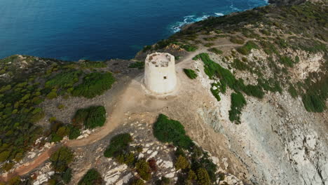 Visual-Adventures:-Exploring-the-Malfanato-Tower-at-Cabo-Malfanato-from-Aerial-Views-in-Sardinia
