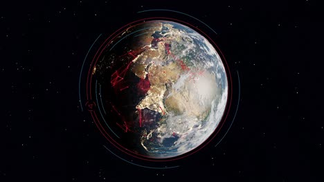 vertical-Asian-continent-Blender-animation-creation,-red-glowing-life-form,-planet-atmosphere