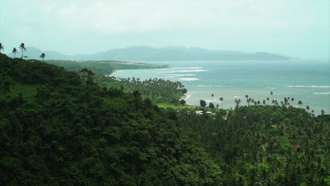 Cataratas-Tavarua-Paseo-Por-La-Playa-Selva-Jardín-De-Taveuni-Isla-Costa-De-Coral-Arrecife-Descanso-Arena-Tropical-Pacífico-Olas-Rompiendo-Costa-Palma-Cocoteros-Soleado-Cielo-Azul-Nublado-Roca-Agua-Clara-Toma-Estática