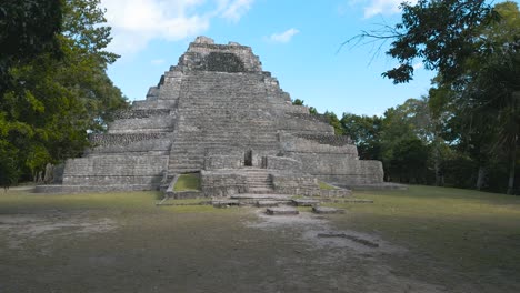 Templo-1-En-Chacchoben,-Sitio-Arqueológico-Maya,-Quintana-Roo,-México.