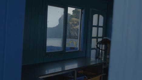 View-Of-Empty-Shelf-Beside-Boat-On-Ferry-Boat-Sailing-Along-Lan-Ha-Bay-In-Vietnam