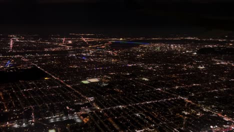 Luftaufnahme-Der-Stadt-Montreal-Bei-Nacht,-Quebec-In-Kanada
