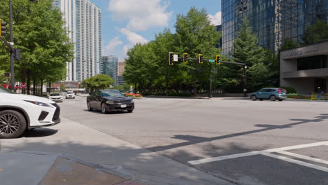 Intersection-Roads-At-The-City-Of-Atlanta,-Georgia,-United-States