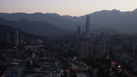 Santiago-Chile-Panoramablick-Von-Providencia-Gebäuden-Und-Straßen