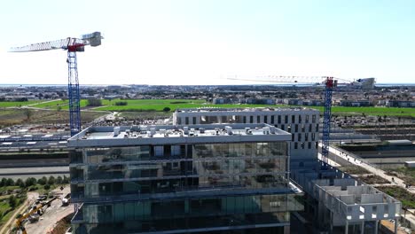 Construction-Site-at-Montpellier-Train-Station---aerial