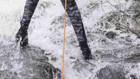 Bold-Canyon-Descent:-A-Canyoning-Trek-Through-Turbulent-Waters-in-slow-motion