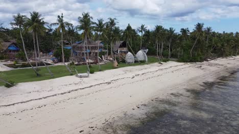 Tropical-Nay-Palad-Resort-Under-Construction-Work,-Drone-Dolly-in