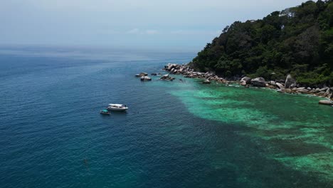 Seychellen-Strand-Palmen-Glatte-Felsen