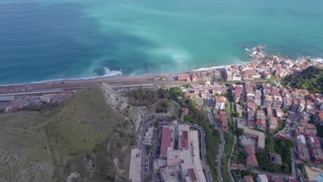 Aerial-shot-of-the-Taormina's-train-station