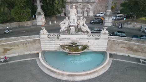 Fixed-Aerial-View-of-Fontana-della-Dea-di-Roma