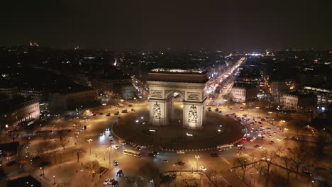 Triumphbogen-Bei-Nacht,-Paris