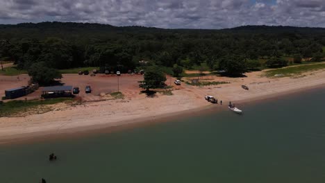 Overhead-aerial-clip-of-remote-coastline-and-community-in-Australia