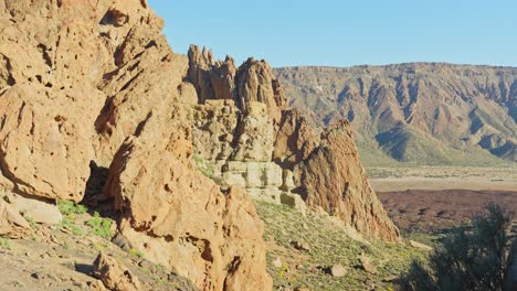 Multiple-Rock-Formations-on-Tenerife-Island,-Overview-of-Teide-National-Park