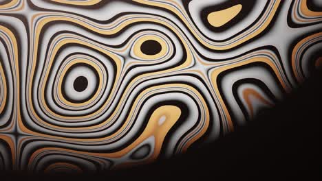 Wellenförmige,-Bewegte-Muster-Hintergrundanimation-Mit-Schwarzen,-Beigen-Und-Grauen-Wellen,-Abstrakt