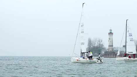 Ein-Segelbootrennen-Auf-Dem-Bodensee