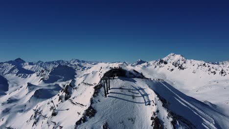 Masnerkopfbahn-ski-lift-on-high-peak-in-Austrian-alps-during-winter-season