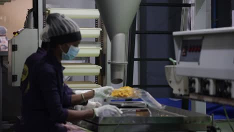 Cinematic-Shot-close-up-seen-in-which-the-man-is-arranging-the-boxes-of-savory-food-inside-the-big-box