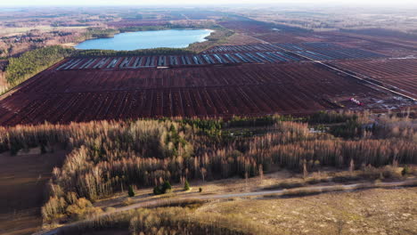Aerial-view-of-peat-harvesting-field.-Peat-extraction