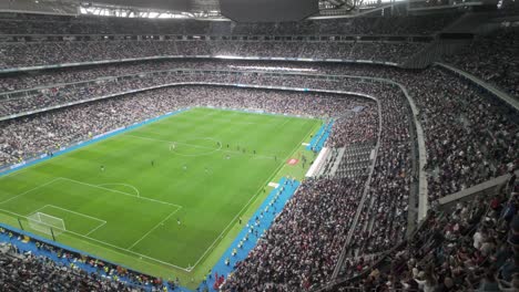 left-to-right-shot-Real-Madrid-stadium-during-football-soccer-corazon-classic-match-Real-Madrid-legends-vs-Oporto-vintage-in-march-2024-during-match-break
