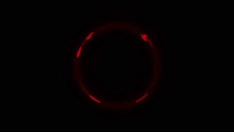 Animation-of-painted-pulsing-red-ring-with-black-background
